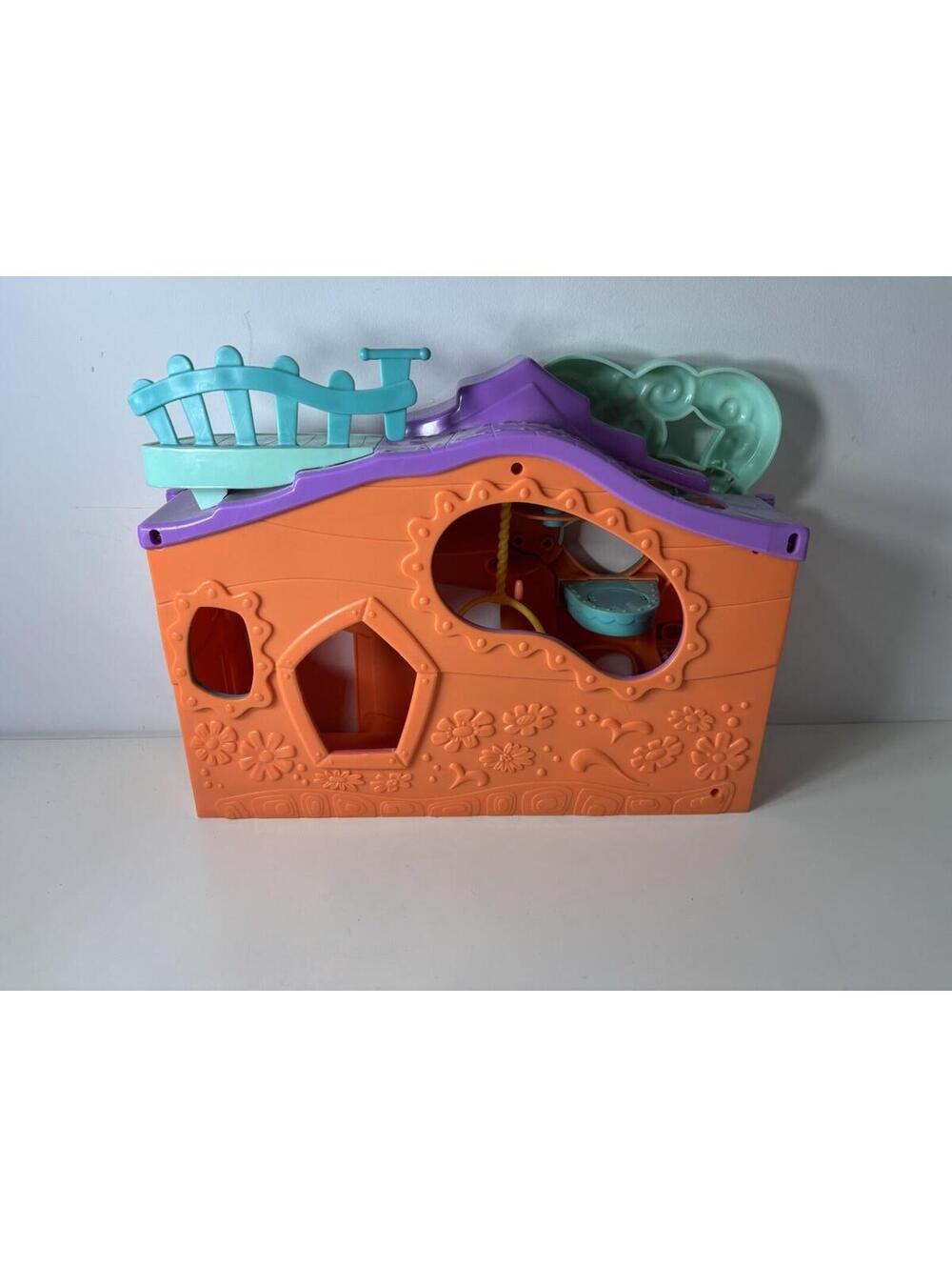 Littlest Pet Shop "Pets Only" 2007 Orange Club Playset Folding Clubhouse Hasbro - Picture 6 of 9